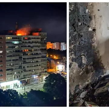 Dezvăluirile femeii care a ajuns la spital după ce o dronă a căzut pe un bloc din Galați: „Ardea holul”