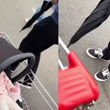 O femeie cu doi copii a fost amenințată de un bărbat după ce a fost lăsată de angajata unui supermarket să meargă în față la coadă / Video