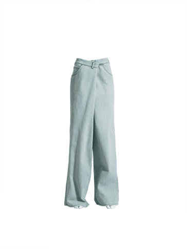 Pantaloni denim supradimensionati:229 RON