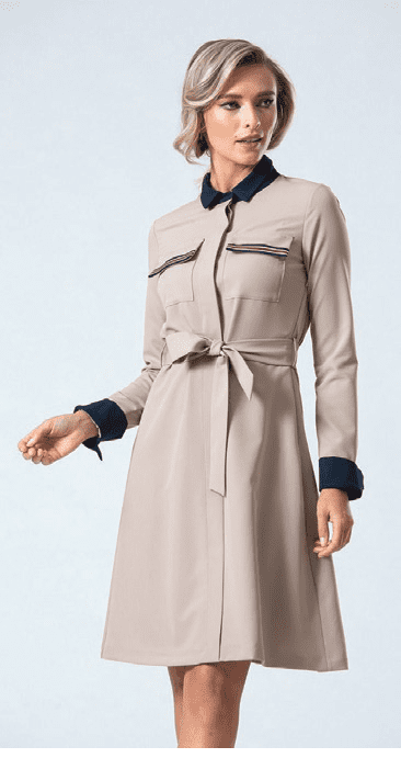 Rochie office premium tip cămașă, 300 lei