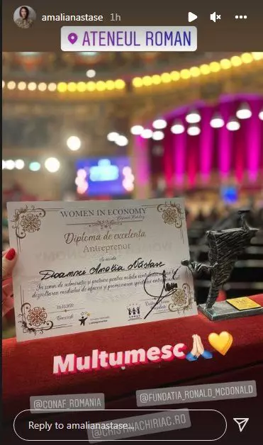 Amalia Nastase eveniment