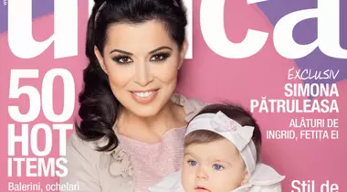 Poze: Simona Pătruleasa Ivanof şi fetiţa ei, Ingrid, pe coperta revistei Unica!