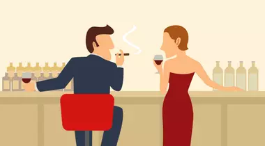 Un bărbat și o femeie sărbătoreau fiecare câte ceva. Ea a reușit să șocheze cu motivul ei