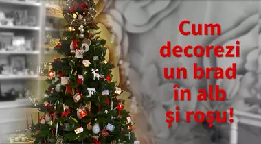 Cum decorezi un brad în alb și roșu!