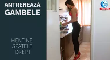 #FitYouOnTime! Antrenează-ți gambele în timp ce speli vase