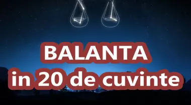 Balanța în 20 de cuvinte