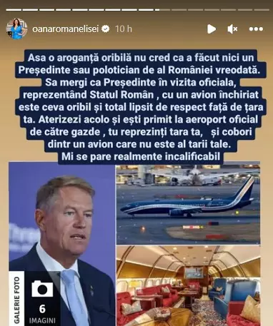 Oana Roman, reacție dură la adresa lui Klaus Iohannis după vizita din Japonia. "Așa o aroganță! Oribil!"
