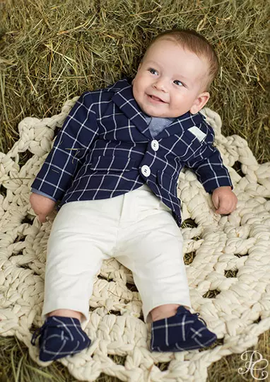 Costum elegant baieti bleumarin