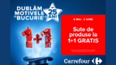 Bucurii duble în fiecare zi: ce oferte găsești la Carrefour la aniversarea de 25 de ani