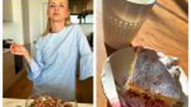 Prăjitură cu rubarbă după rețeta Elwirei Petre. Desertul simplu pe care îl prepară ori de câte ori găsește acest ingredient