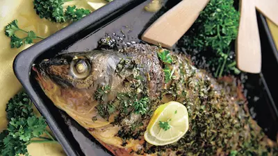 Peşte umplut cu verdeaţă