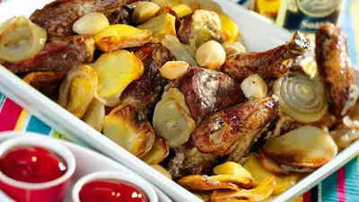 Pui cu legume la cuptor