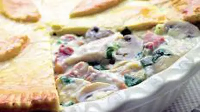 Plăcintă cu pui şi ciuperci