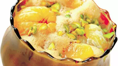 Mousse de mandarine şi caramel