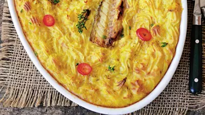 Musaca de cartofi cu pește