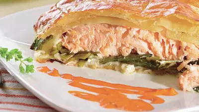 Portofele de foitaj cu somon