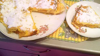 Plăcintă cu brânză și caise, fără aluat