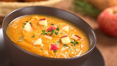 Supă cremă de cartofi dulci