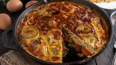 Frittata cu zucchini și feta