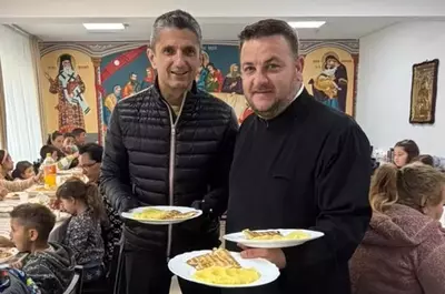 Răzvan Lucescu i-a făcut pomana de 40 de zile tatălui său, regretatul Mircea Lucescu: "A oferit peste 100 de porții de mâncare copiilor și bătrânilor"/ Imagini emoționante