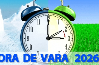 Ora de vară 2026. Se schimbă ora în weekend, ziua de duminică va avea doar 23 de ore
