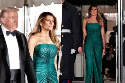 Melania Trump a strălucit la Casa Albă, la recepția pentru Prințul moștenitor saudit. Cât costă rochia verde-smarald și ce semnifică această culoare, în context