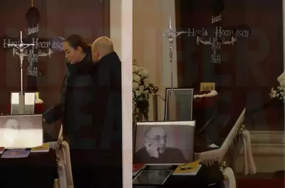 Primele imagini de la priveghiul lui Horia Moculescu. Cum a fost surprinsă Nidia, fiica lui și a Marianei Moculescu, la căpătâiul tatălui său, și ce artiști au venit