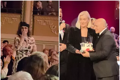 Imagini fabuloase cu Angela Similea, îmbrăcată în rochie elegantă și cu pălărie, la concertul lui Marcel Pavel, susținut de ziua lui: "De unde știi că nu te iubesc?". Artista l-a aplaudat în picioare și i-a cântat La mulți ani! / EXCLUSIV