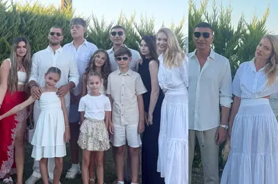 Tablou de familie! Valentina Pelinel, imagini rare cu Cristi Borcea și 8 dintre cei 9 copii pe care îi are afaceristul: „Vacanțele trec, amintirile rămân”