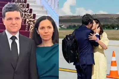 Nicușor Dan a sărutat-o pe Mirabela Grădinaru pe aeroport, înainte de zborul spre New York. Președintele a postat imaginile pe TikTok / E prima oară când apar așa, în public