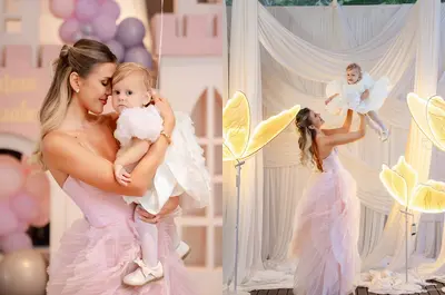 Emily Burghelea i-a rupt turta fiicei ei, Elisabeta. Ce a ales din tavă și cum a arătat petrecerea de un an micuței: „Cel mai frumos moment!”