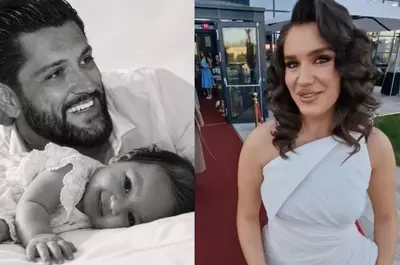 Cezar Ouatu și-a botezat fiica la două luni, iar la eveniment a avut prima apariție publică alături de Teodora, mama fetiței sale! Un cunoscut compozitor și soția sa, prezenți la petrecere