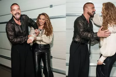 Imagini inedite cu Iulia Vântur și Ricky Martin. Cum au fost surprinși cei doi după concertul artistului din București