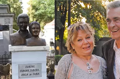 Sora Ancăi Pandrea, în scaun cu rotile la cimitir. Parcă sunt gemene, nimeni nu a știut cât de bine seamănă. Imaginile durerii din ziua marelui adio. Mulți au uitat-o, dar cine e singura vedetă care a venit la înmormântare