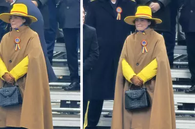 Cine e femeia cu pălărie galbenă care a atras toate privirile la parada de 1 decembrie 2025. Toți ochii au fost îndreptați spre ea