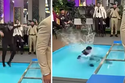 VIDEO | Momentul în care un concurent „Casa iubirii” cade în piscină. Nu s-a văzut la TV, dar totul a fost filmat