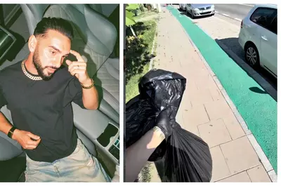 Imagini cu Dorian Popa în timp ce face muncă în folosul comunității. Ce a găsit vloggerul pe stradă. „Este o luptă crâncenă”