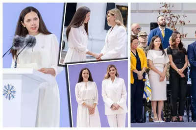 Cât costă rochia purtată de Mirabela Grădinaru în Ucraina. Ținuta este creată de Andreea Raicu
