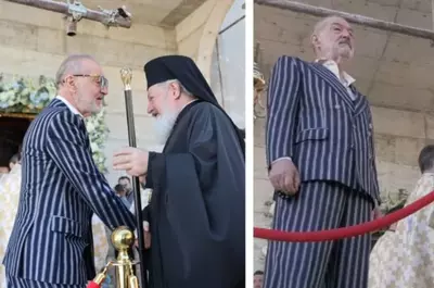 Zi mare pentru Gigi Becali. A sfințit biserica de zeci de milioane de euro, pe care a făcut-o în Pipera. Imagini de colecție de la slujbă / FOTO