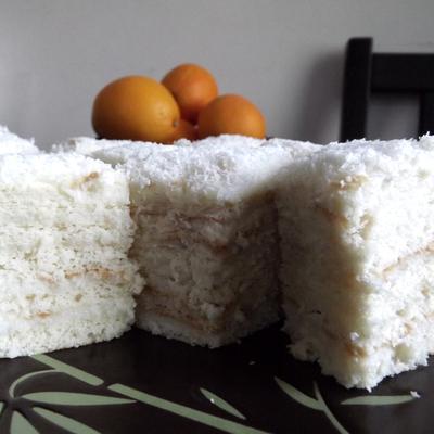 Prajitura Alba ca Zapada cu crema de cocos