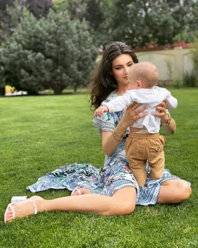 Christina Ich și fiul ei Noah