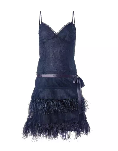  Rochie de dantela si pene, Mango, 749 lei