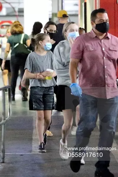 *EXCLUSIVE* Angelina Jolie goes shopping at Target with her family