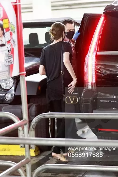 *EXCLUSIVE* Angelina Jolie goes shopping at Target with her family