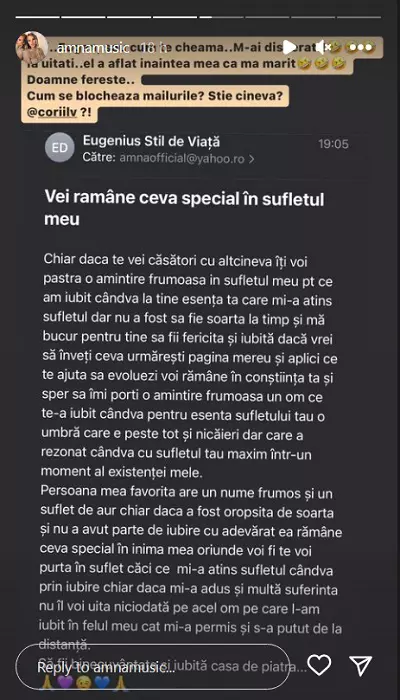 Amna, agasată de un bărbat în mediul online. "E foarte stresant!"