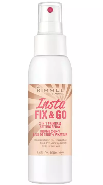Primer&spray de fixare a machiajului, Rimmel London, #Insta Fix & Go, preț: 39,6 lei