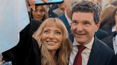 Imagini de senzaţie cu Delia Matache la învestirea lui Nicușor Dan. Nu se aștepta să fie filmată așa