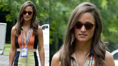 Pippa Middleton, superbă într-o rochie color block