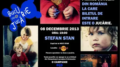 Primul concert din România la care biletul de intrare constă într-o jucărie