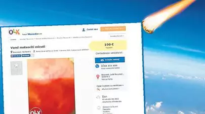 Un bărbat din Vrancea a ajuns să vândă meteoriți pe Internet